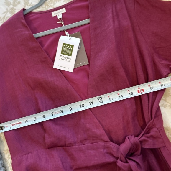 NWT - Garnet Hill Easy Linen Wrap Dress - Picture 10 of 16
